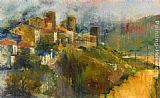 Michael Longo Hillside Town painting